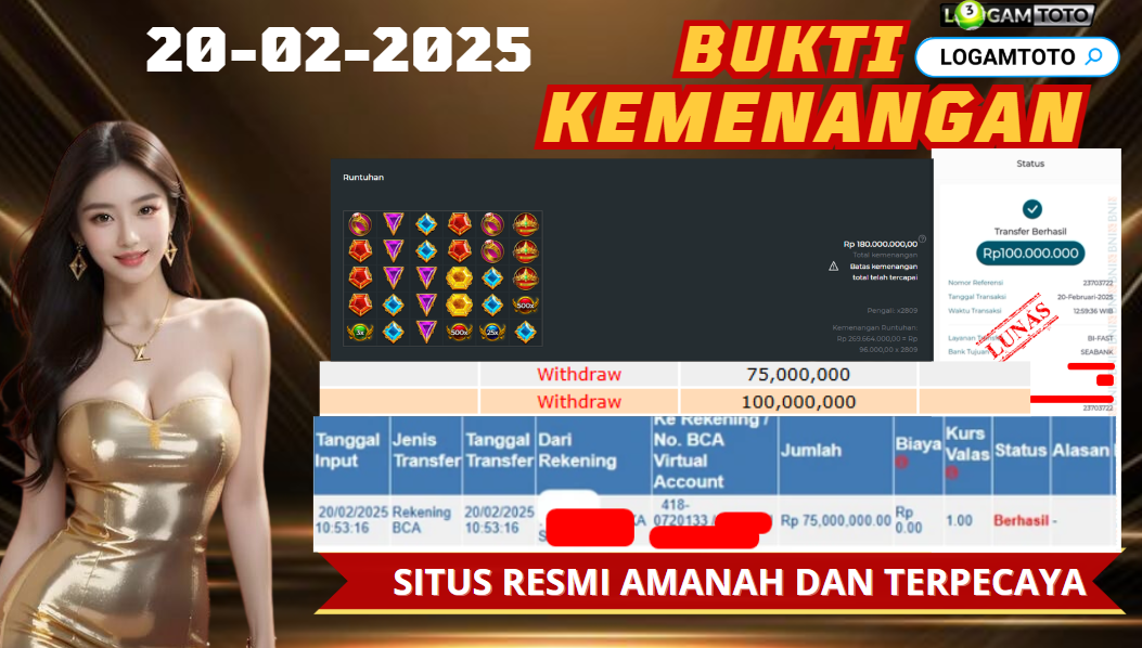 SELAMAT KEPADA MEMBER SETIA LOGAMTOTO BERHASIL JACKPOT DI PERMAINAN SLOT GATES OF OLYMPUS 1000
